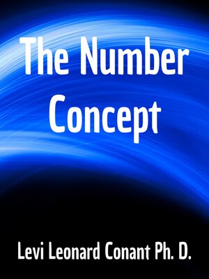 cover image of The Number Concept